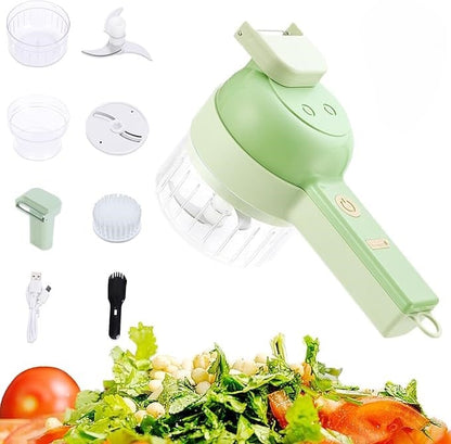 🔥4-in-1 Electric Vegetable Slicer Set, Vegetable Cutter