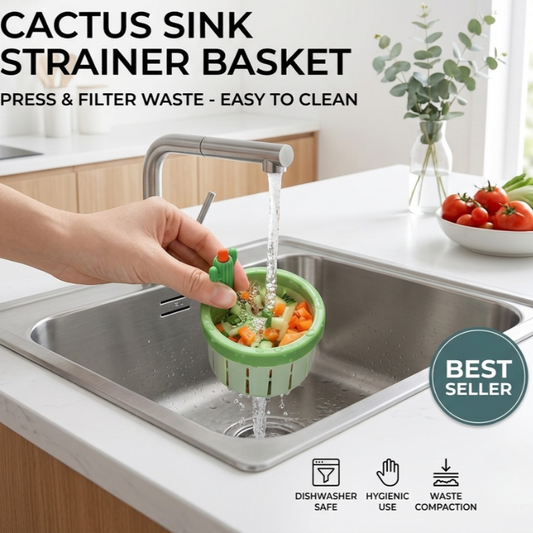 Anti-Clogging Cactus Sink Strainer Basket | Universal Fit & Easy Clean
