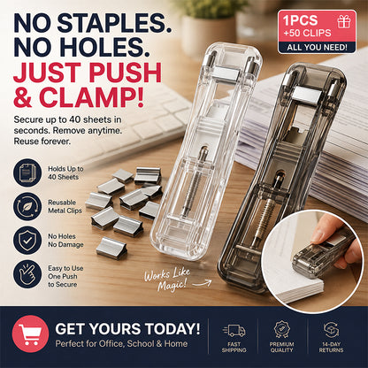 Bind Papers in Seconds — Without Staples or Holes