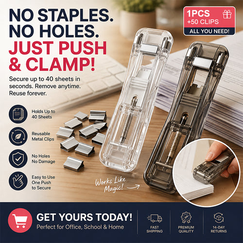 Bind Papers in Seconds — Without Staples or Holes