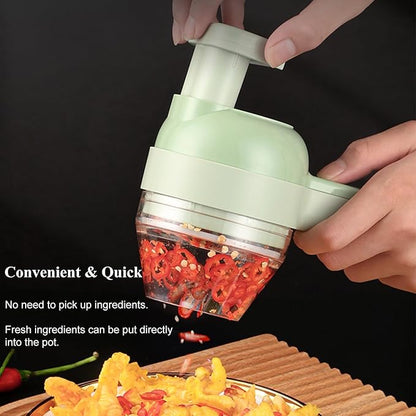 🔥4-in-1 Electric Vegetable Slicer Set, Vegetable Cutter