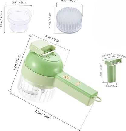 🔥4-in-1 Electric Vegetable Slicer Set, Vegetable Cutter