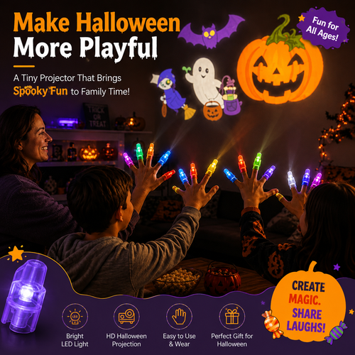 🎃 Halloween Finger Projector Lights – Mini Pattern Projector(36 pcs)