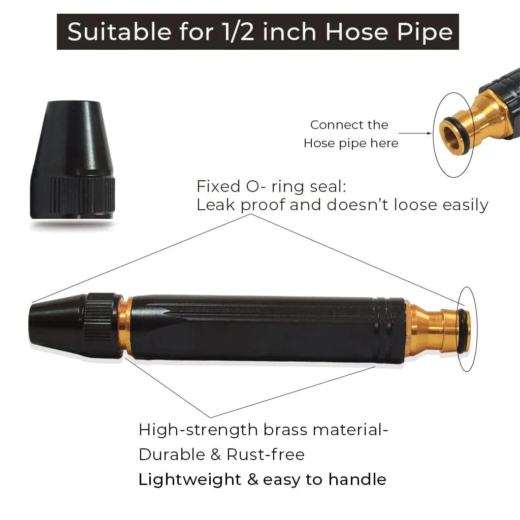 360° Rotating High-Pressure Water Jet for Car Cleaning & Watering