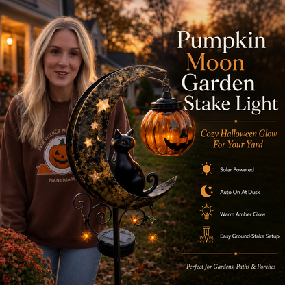 🎃 Halloween Early Bird Sale | 49% OFF Pumpkin Moon Garden Stake Light