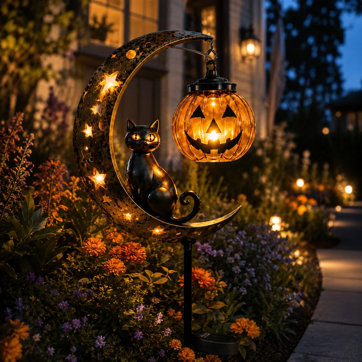 🎃 Halloween Early Bird Sale | 49% OFF Pumpkin Moon Garden Stake Light