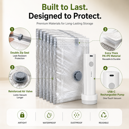 🔥 Hot Summer Sale 49% OFF🔥Vacuum Storage Bags with Cordless Pump