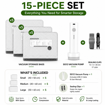 🔥 Hot Summer Sale 49% OFF🔥Vacuum Storage Bags with Cordless Pump
