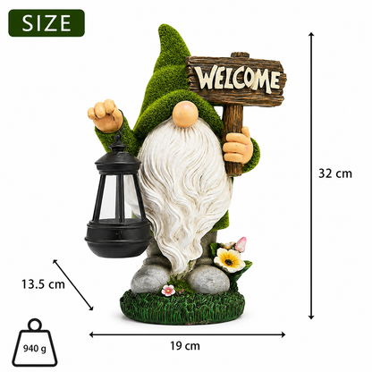 🎃💡Magical Solar Garden Gnome | Handcrafted Outdoor Garden Light🌞
