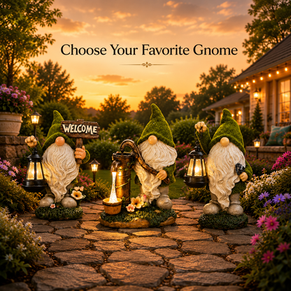 🎃💡Magical Solar Garden Gnome | Handcrafted Outdoor Garden Light🌞