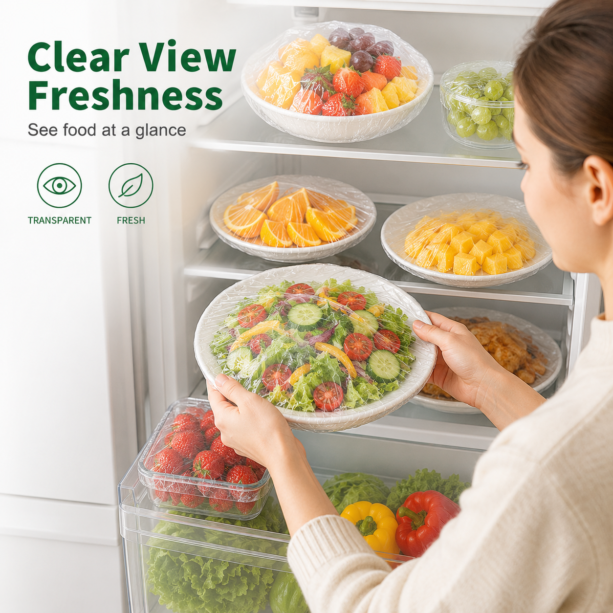 ⏳LAST DAY SALE 50% OFF!🔥Disposable Stretch Food Covers for Bowls & Plates