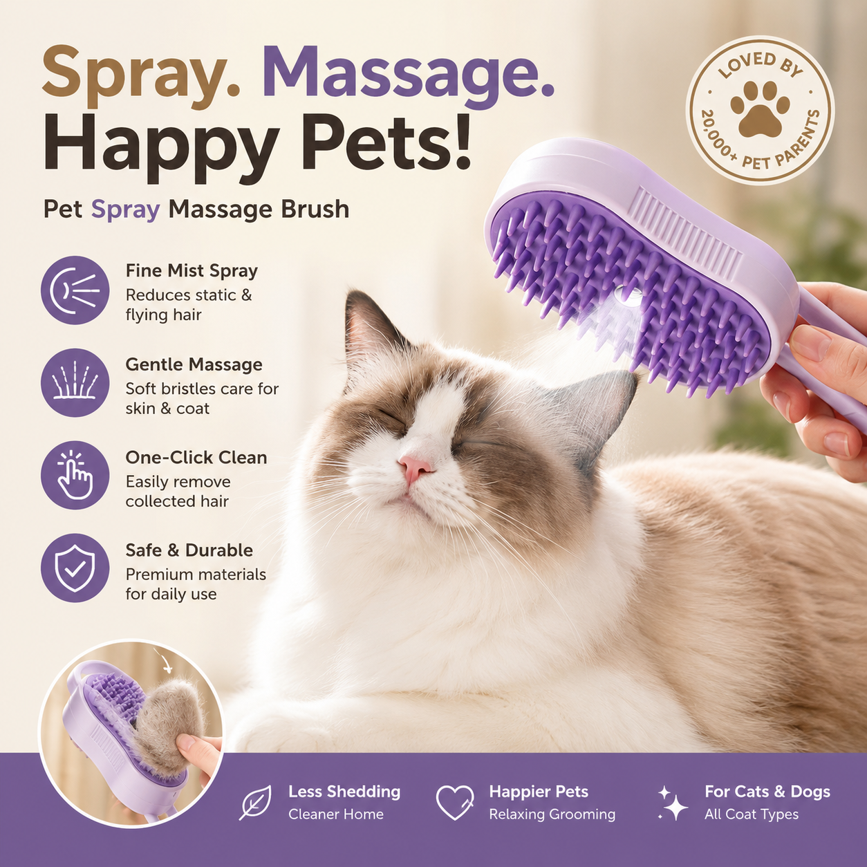 🔥Last Day Promotion 49% OFF - Pet Steam Brush