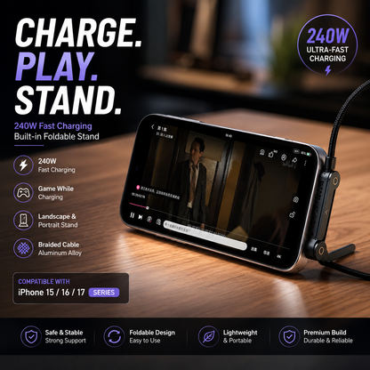 ⚡2-in-1 Stand Charging Cable