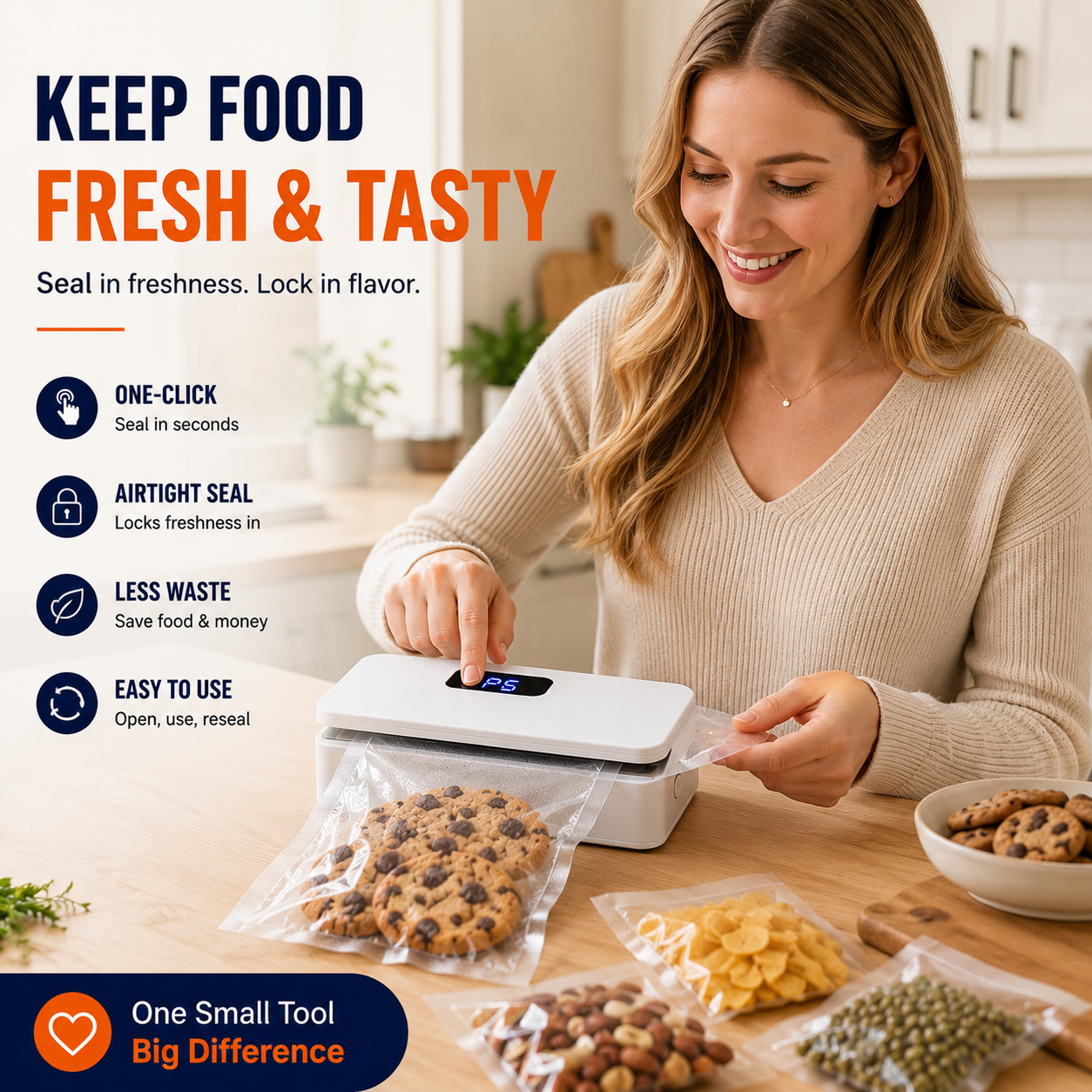 🔥 Mini Heat Sealer – USB-C Rechargeable Food Bag Sealer