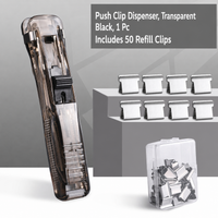 Transparent-Black-1PCS+50PCS Clips
