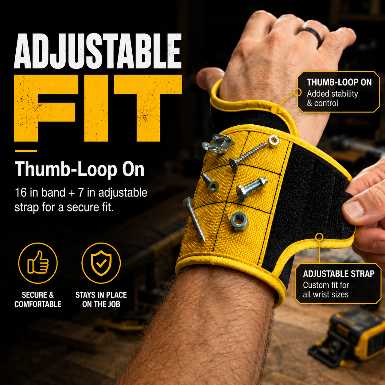 🧲Magnetic Tool Wristband | Hands-Free Hardware Holder