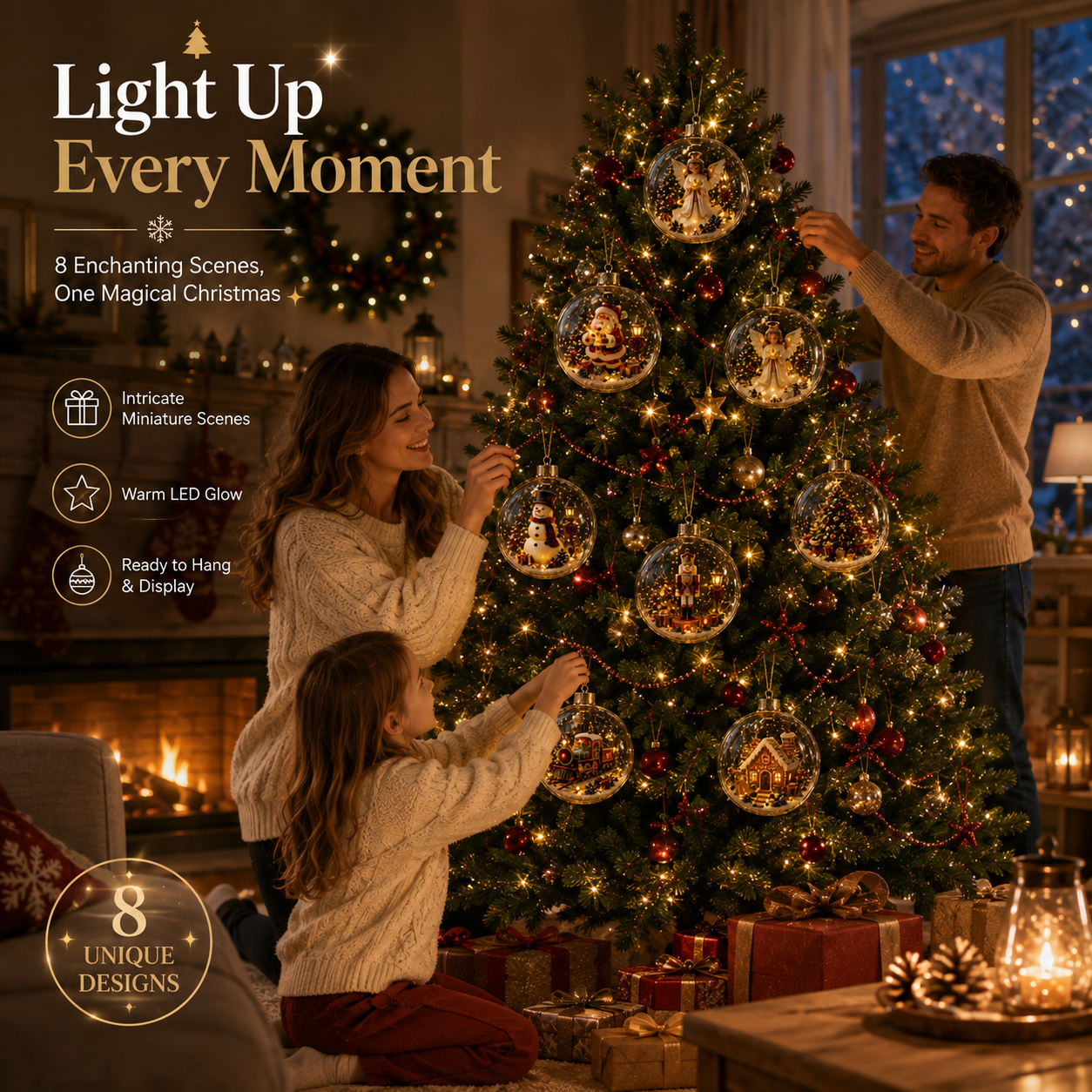 🎄Glowing Christmas Diorama Ornament 👼