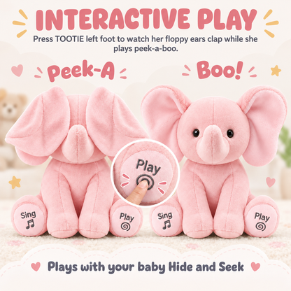 🐘Tootie – Animated Singing Elephant Plush with Flapping Ears🎶