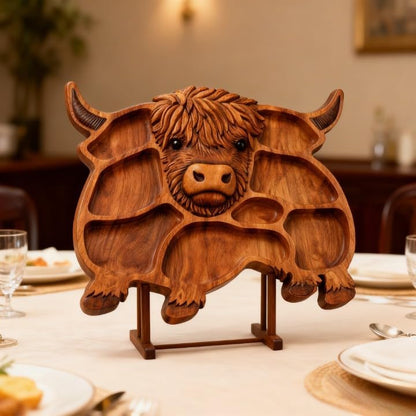 🐮 Highland Cow Oak Charcuterie Board