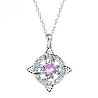 Mystical Birthstone Witches Knot Necklace – Natural Crystal🔮💞Protect Your Loved Ones💞
