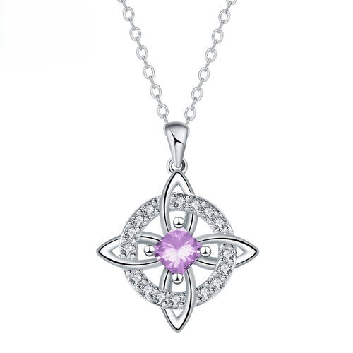 Mystical Birthstone Witches Knot Necklace – Natural Crystal🔮💞Protect Your Loved Ones💞