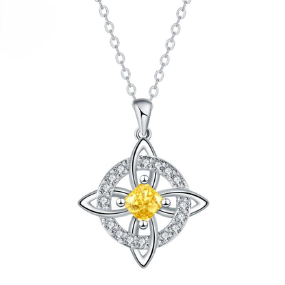 Mystical Birthstone Witches Knot Necklace – Natural Crystal🔮💞Protect Your Loved Ones💞