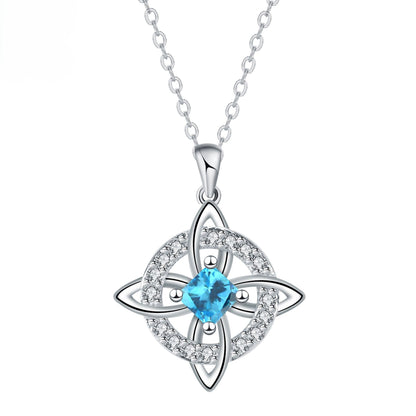Mystical Birthstone Witches Knot Necklace – Natural Crystal🔮💞Protect Your Loved Ones💞