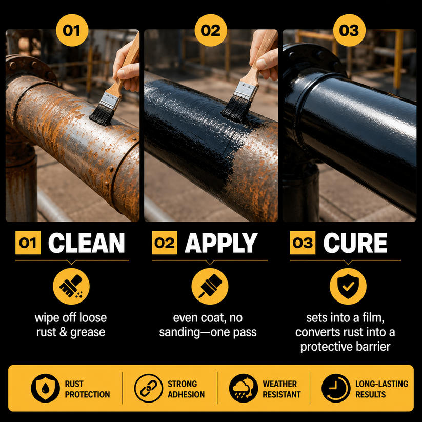 🥇Water-Based Metallic Paint Rust Converter💦