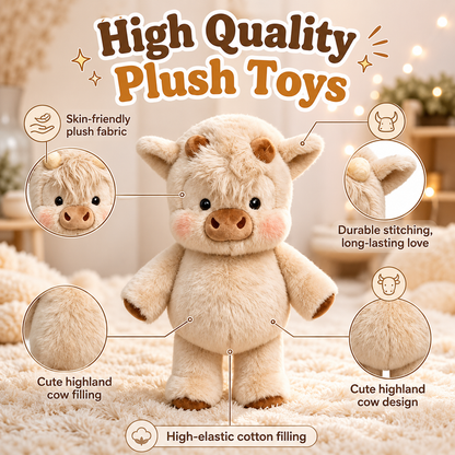 🐮✨ Moo-ve Over Stress — Meet Your Adorably Wiggly Highland Cow Companion