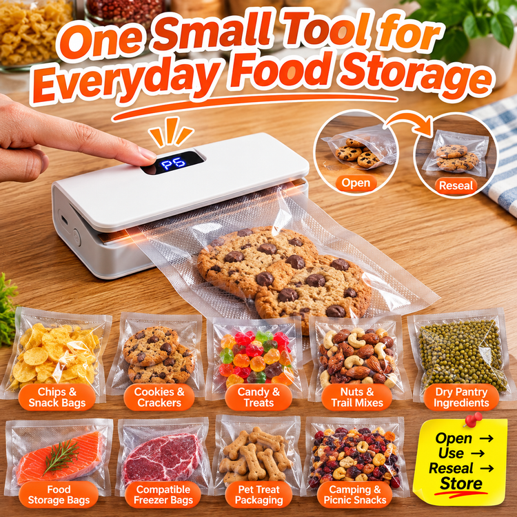 🔥 Mini Heat Sealer – USB-C Rechargeable Food Bag Sealer