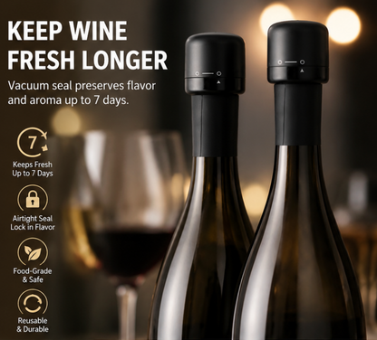 🍷 Vacuum Wine Stopper – Keep Wine & Champagne Fresh Longer