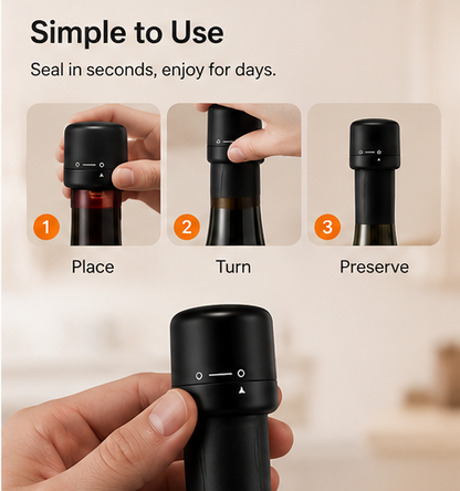 🍷 Vacuum Wine Stopper – Keep Wine & Champagne Fresh Longer