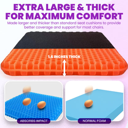 ✨ Ergonomic Silicone Seat Cushion – Relief You Can Feel