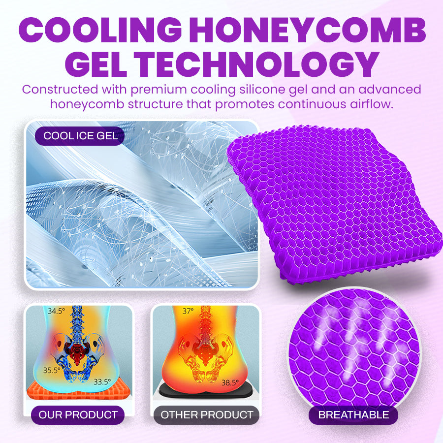 ✨ Ergonomic Silicone Seat Cushion – Relief You Can Feel