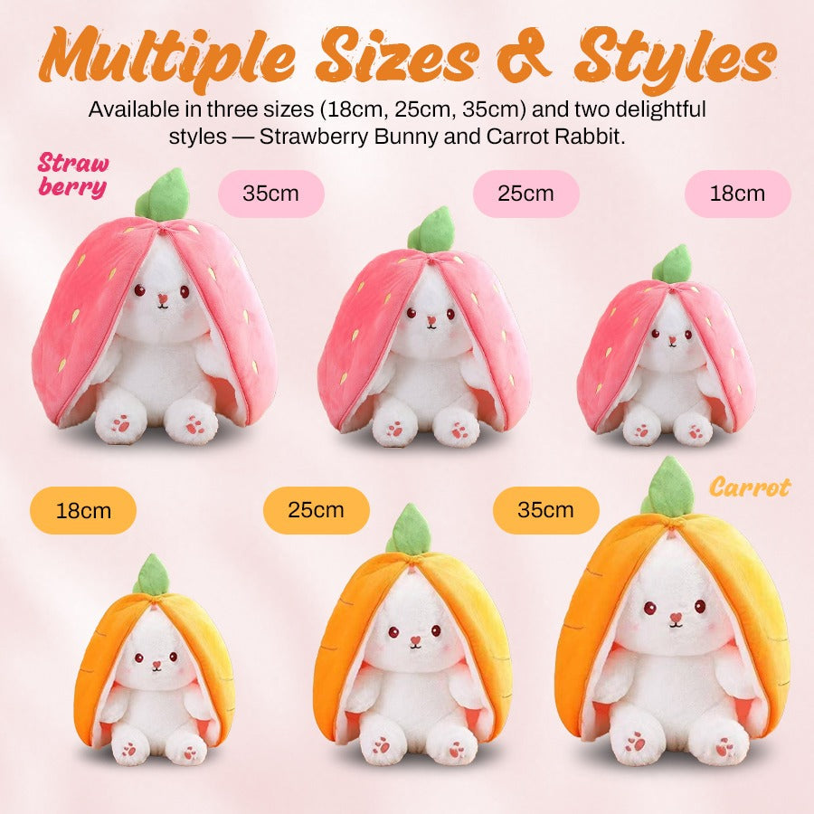 🐰🥕Transformable Strawberry & Carrot Bunny🍓