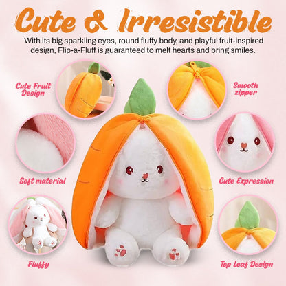 🐰🥕Transformable Strawberry & Carrot Bunny🍓