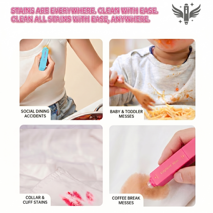 GIELEPH® On-The-Go Stain Remover Pen- Emergency No-Wash Fabric Eraser Stick for Down Jackets & Clothes, Removes Oil & Coffee Stains