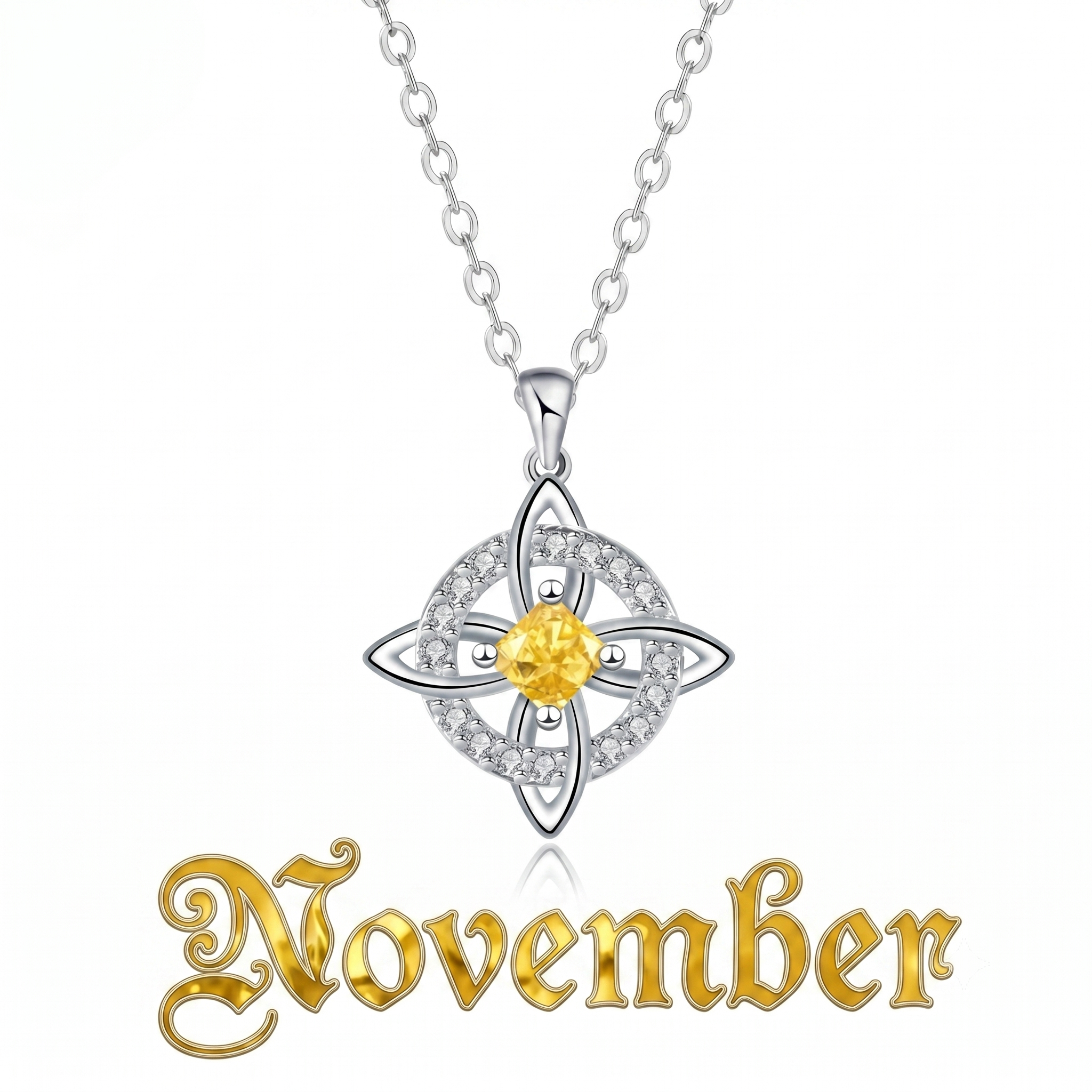 Mystical Birthstone Witches Knot Necklace – Natural Crystal🔮💞Protect Your Loved Ones💞