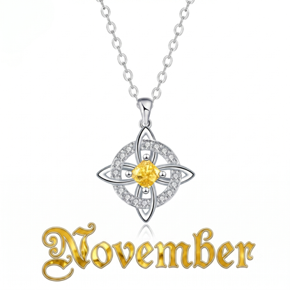 Mystical Birthstone Witches Knot Necklace – Natural Crystal🔮💞Protect Your Loved Ones💞
