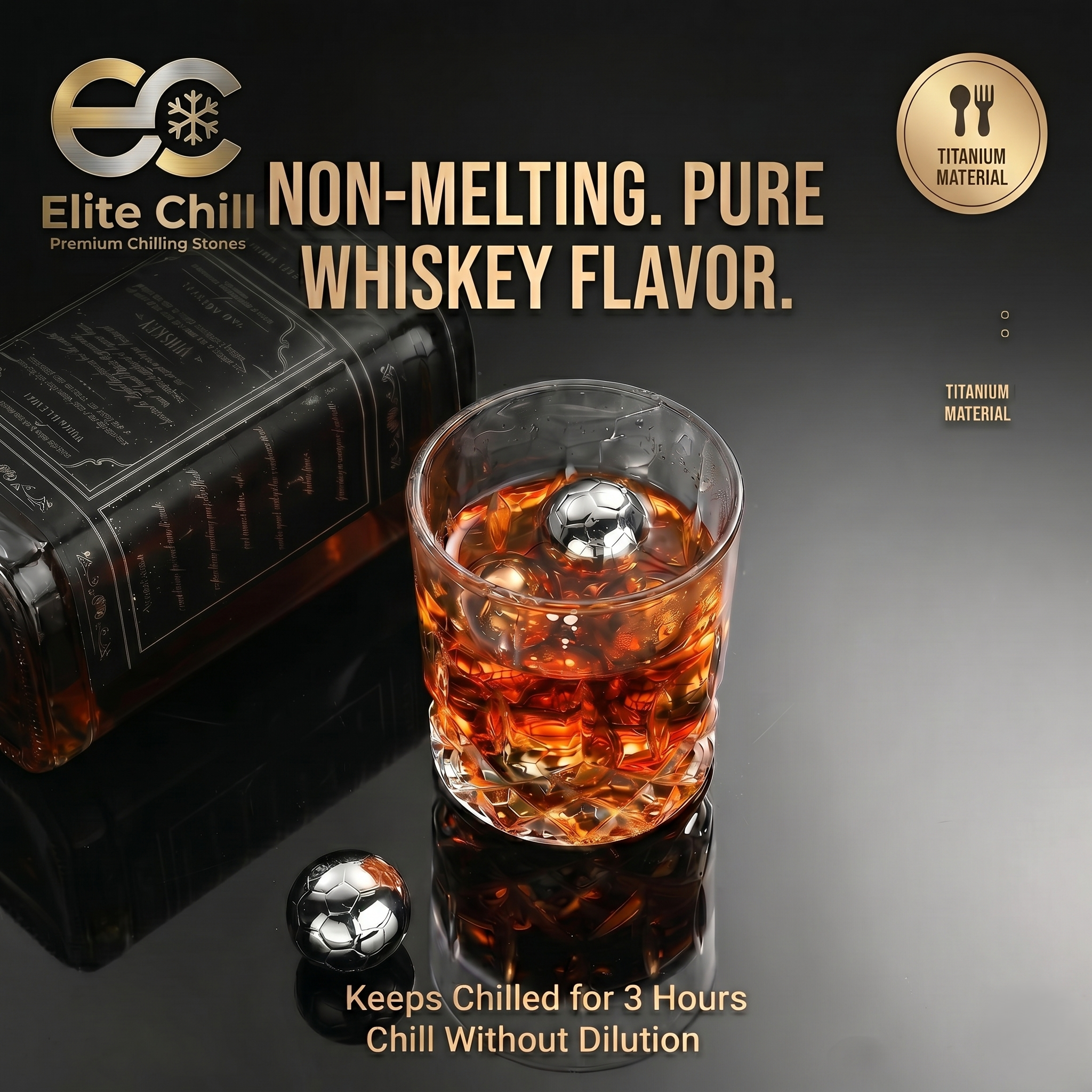 🧊Elite Chill Reusable Stainless Steel Cooling Stones