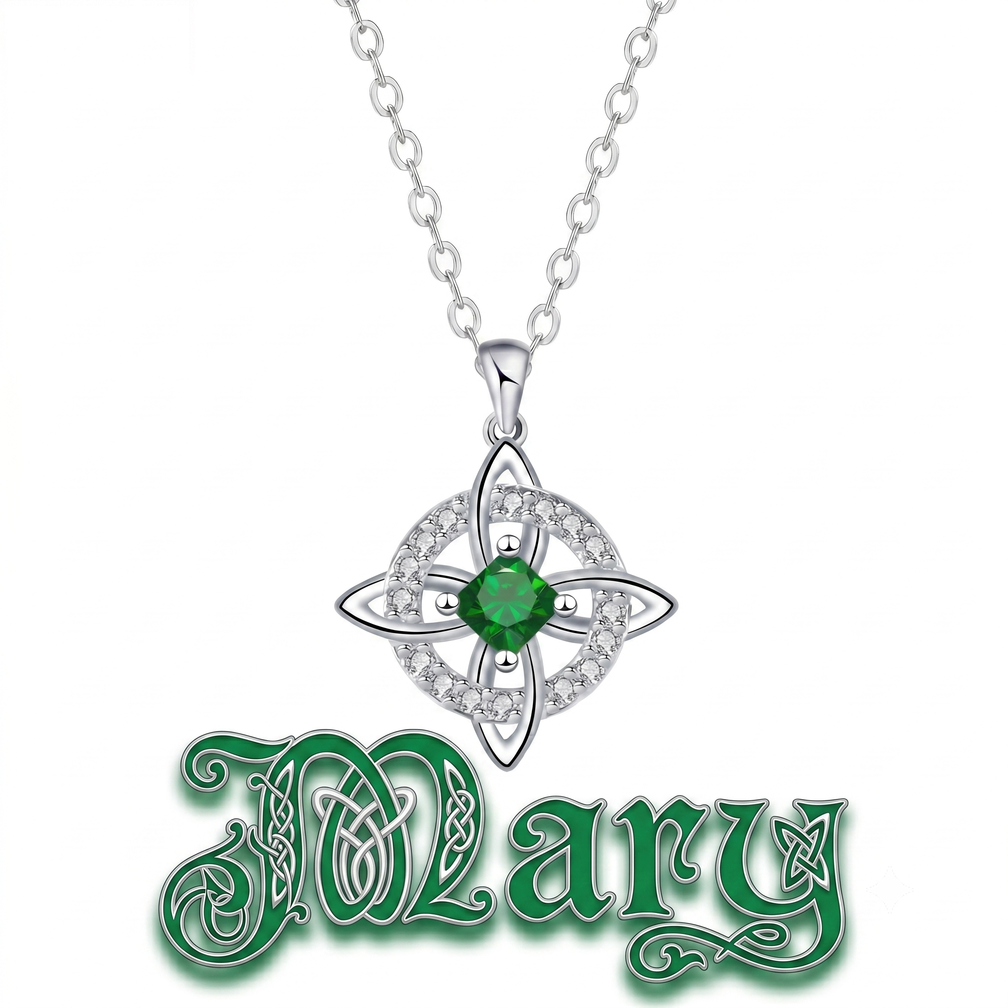 Mystical Birthstone Witches Knot Necklace – Natural Crystal🔮💞Protect Your Loved Ones💞