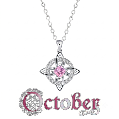 Mystical Birthstone Witches Knot Necklace – Natural Crystal🔮💞Protect Your Loved Ones💞