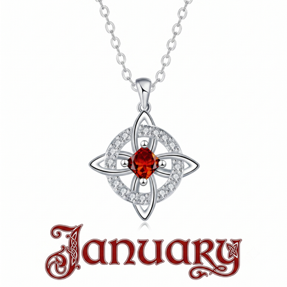 Mystical Birthstone Witches Knot Necklace – Natural Crystal🔮💞Protect Your Loved Ones💞