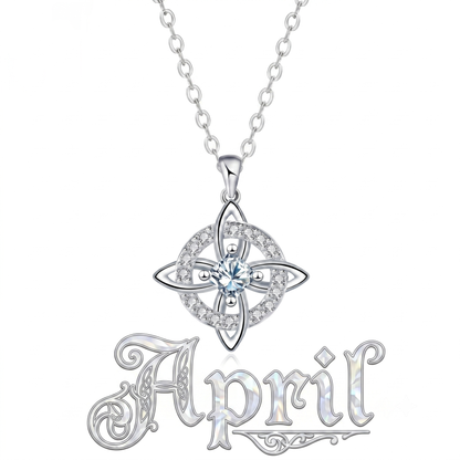 Mystical Birthstone Witches Knot Necklace – Natural Crystal🔮💞Protect Your Loved Ones💞