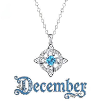 Mystical Birthstone Witches Knot Necklace – Natural Crystal🔮💞Protect Your Loved Ones💞