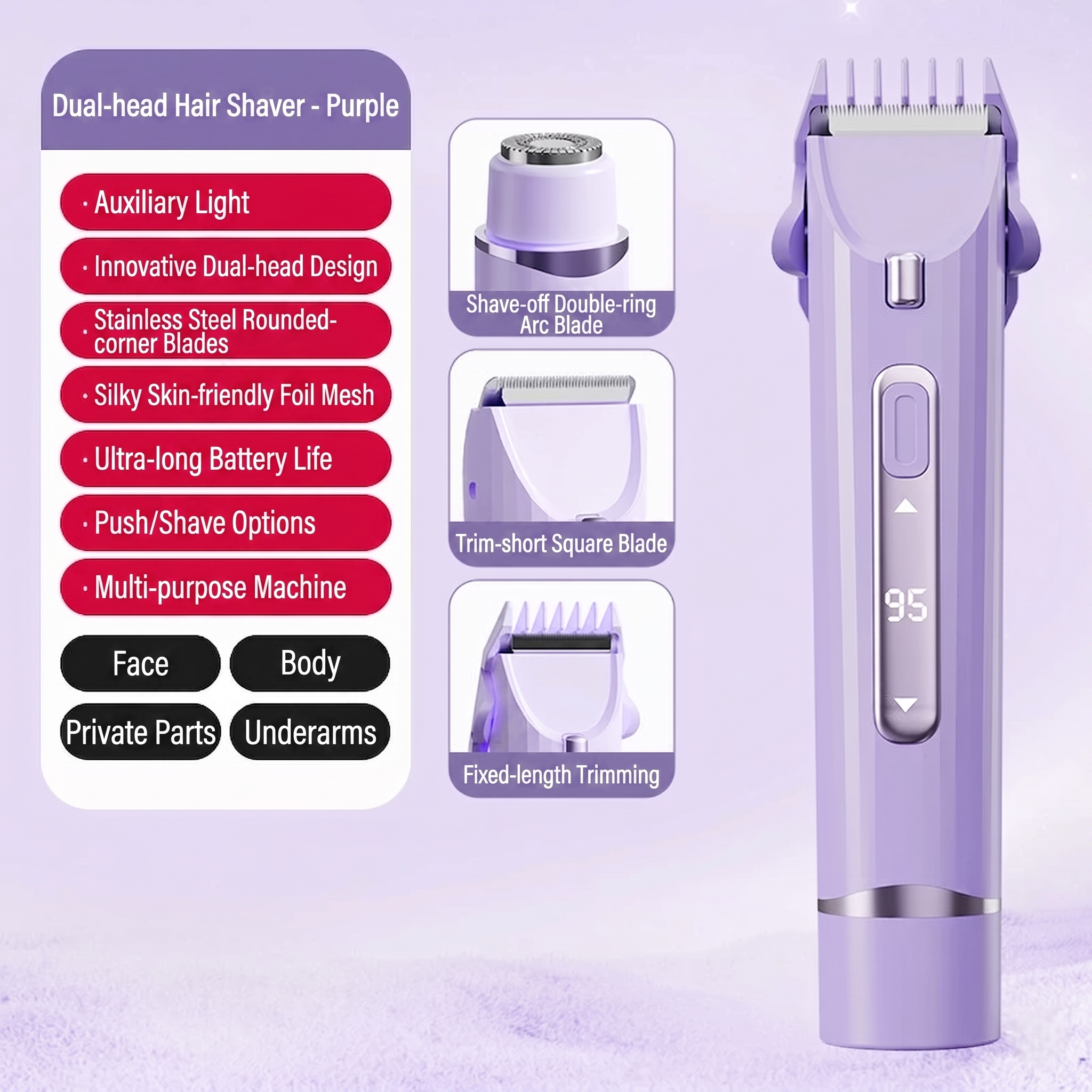 KBM™-2-in-1 Painless Bikini Hair Trimmer