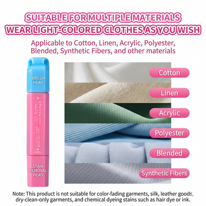 GIELEPH® On-The-Go Stain Remover Pen- Emergency No-Wash Fabric Eraser Stick for Down Jackets & Clothes, Removes Oil & Coffee Stains