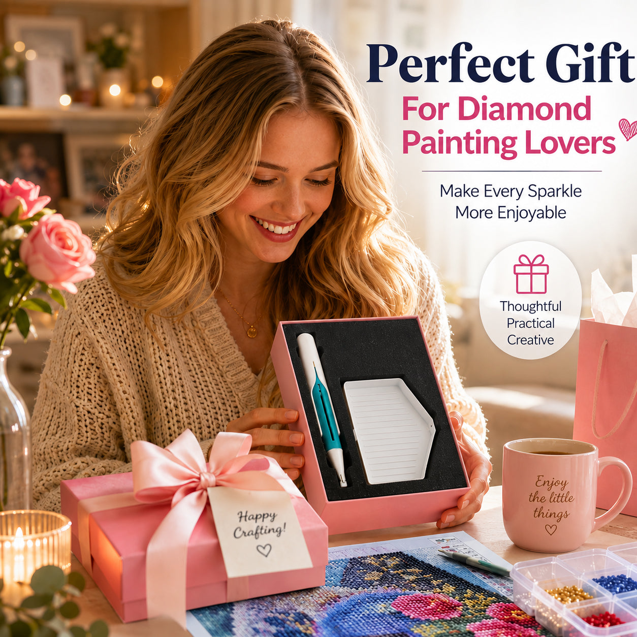 🔥Buy 1 Get 1 Free-✨ Double the Speed! Automatic Diamond Painting Pen for Faster, Effortless Crafting.