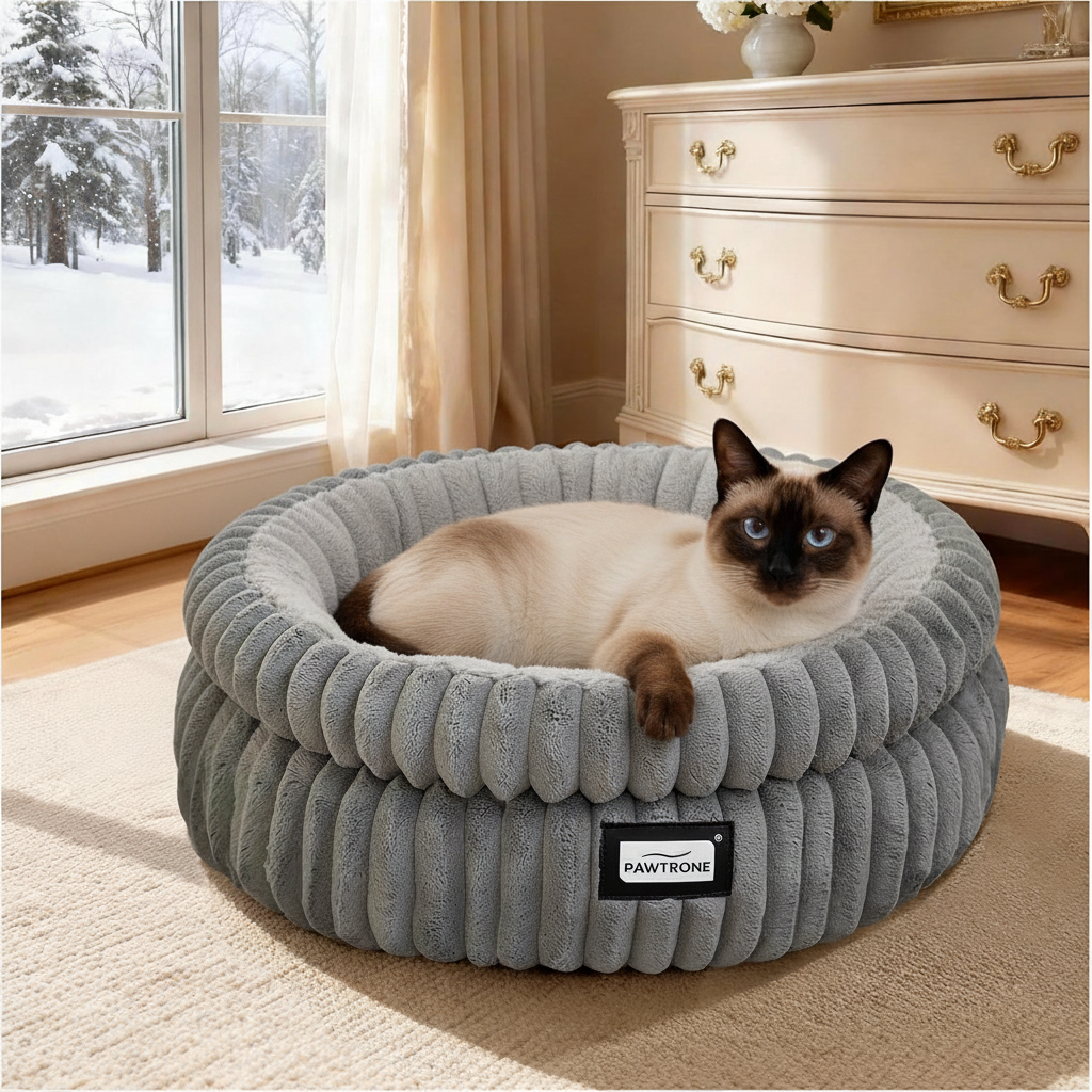 Round Plush Pet Bed