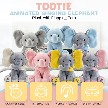 🐘Tootie – Animated Singing Elephant Plush with Flapping Ears🎶